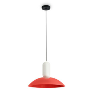 Светильник подвесной Modern, Lotus,  Ø35х231 см, белый/красный